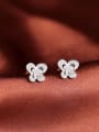 thumb Micro Pave Butterfly Shape Fashion Stud Earrings 2