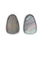 thumb Alloy With Platinum Plated Simplistic Geometric Stud Earrings 3