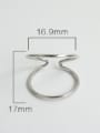 thumb Simple Two-band Smooth Silver Opening Ring 2