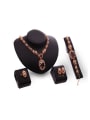 thumb Alloy Imitation-gold Plated Vintage style Artificial Stones Hollow Four Pieces Jewelry Set 0