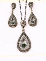 thumb Retro style Resin stone Cubic Rhinestones Alloy Two Pieces Jewelry Set 1