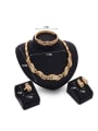 thumb 2018 Alloy Imitation-gold Plated Vintage style Hollow Four Pieces Jewelry Set 2