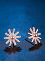 thumb 2018 All-match Flower Shaped Zircon stud Earring 3