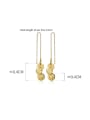 thumb 925 Sterling Silver With Gold Plated Simplistic Round Threader Earrings 2