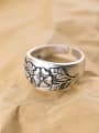 thumb Vintage Flower Shaped Thai Silver Open Design Ring 0