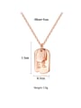 thumb 925 Sterling Silver With Rose Gold Plated Simplistic Square Necklaces 3