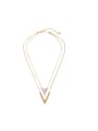 thumb Double-layer Split Alloy Necklace 0