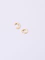 thumb Titanium With Gold Plated Simplistic Smoot  Hollow Heart Stud Earrings 2