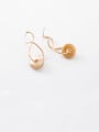 thumb Alloy With Rose Gold Plated Simplistic Round Hook Earrings 3