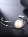 thumb Exquisite Double Layer Artificial Pearl Open Design Bangle 1