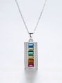 thumb 925 Sterling Silver With Platinum Plated Fashion Geometric Necklaces 2