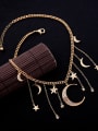 thumb Simple Alloy Star Moon Short Necklace 1