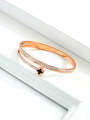 thumb Stainless Steel With Rose Gold Plated Simplistic Flower Bangles 4