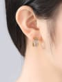 thumb Classic two-color plating hollow pattern earrings 1