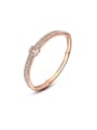 thumb Delicate Rose Gold Plated Austria Crystal Bangle 0