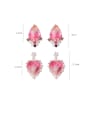 thumb Alloy With Rose Gold Plated Delicate Heart Drop Earrings 3