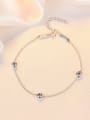 thumb 925 Sterling Silver With Platinum Plated Delicate Chain Bracelets 2