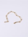 thumb Titanium With Gold Plated Simplistic Hollow Chain Necklaces 3