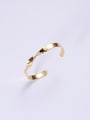 thumb Titanium With Gold Plated Personality Irregular Free Size Bangles 3