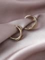 thumb Alloy With Gold Plated Simplistic Cross Round Hoop Earrings 3