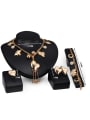 thumb Alloy Imitation-gold Plated Fashion Heart-shaped Four Pieces Jewelry Set 2