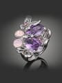 thumb Fashion Purple Zirconias Butterflies Alloy Ring 0