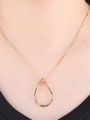 thumb Copper With Cubic Zirconia Classic Water Drop Necklaces 1