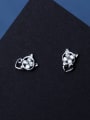 thumb All-match Cat Shaped Shimmering Rhinestones Silver Ring 0