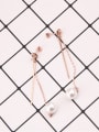thumb Exquisite Artificial Pearls Tassel Drop Earrings 2