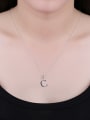 thumb Simple Letter C Silver Plated Necklace 1