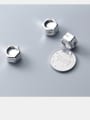 thumb 925 Sterling Silver With Platinum Plated Simplistic Geometric Beads 2
