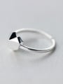 thumb S925 silver new style sweet heart opening ring 2