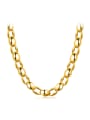 thumb Exaggerated 18K Gold Plated Copper Men Necklace 0