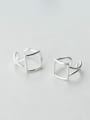 thumb Fashion Hollow Square Shaped S925 Silver Clip On Earrings 0