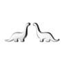 thumb 925 Sterling Silver With Platinum Plated Cute dinosaurl Stud Earrings 0