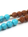 thumb Personality Tassel Long Blue Turquoise Bodhi Necklace 1