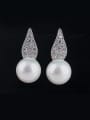 thumb Copper Alloy, High-quality Zircon High-grade Scallop stud Earring 1