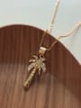 thumb 925 Sterling Silver With Gold Plated Personality Cross Coconut tree  Necklaces 2