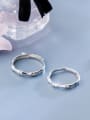 thumb Sterling Silver sluice lovers adjustable size ring 0