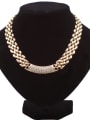 thumb Fashion Rhinestones-studded Alloy Necklace 0