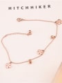 thumb leaf Flower Fashion Simple Anklet 1