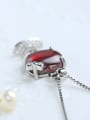 thumb Lovely Micro Pave Red Person Pendant 2