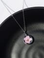 thumb Creative Pink Tree Shaped 925 Silver Necklace 1
