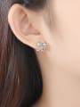 thumb 925 Sterling Silver WithTurquoise Cute Animal Elephant Stud Earrings 1