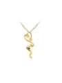 thumb Women Personality Gold Plated Wave Shaped Necklace 0