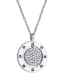 thumb 925 Sterling Silver With  Cubic Zirconia Personality Concentric round  Necklaces 0
