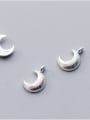 thumb 925 Sterling Silver With 18k Gold Plated Simplistic Moon Charms 2