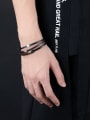 thumb Fashion Multi-color Artificial Leather Titanium Men Bracelet 1