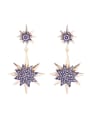 thumb Temperament Sparking Star Shaped Drop Earrings 0