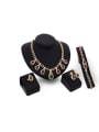 thumb Alloy Imitation-gold Plated Vintage style Artificial Water Drop shaped Stones Four Pieces Jewelry Set 0